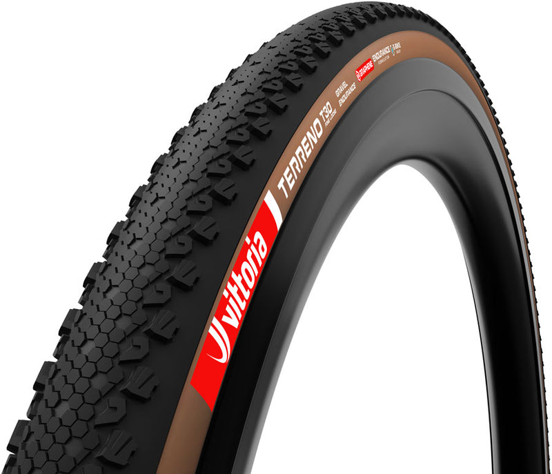 Load image into Gallery viewer, Vittoria Terreno T30 Fine Loose Tire - 700 x 40 Tubeless Folding BLK/Brown Gravel Endurance Graphene G2.0
