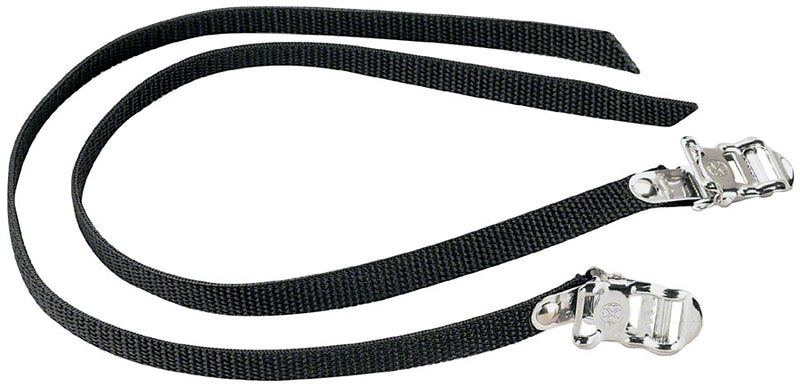 Load image into Gallery viewer, Dimension Nylon 450mm Basic Toe Straps Black Pair

