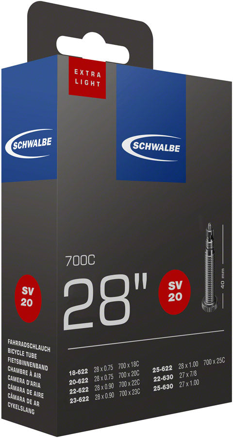 Load image into Gallery viewer, Schwalbe Extra Light Tube - 700 x 18 - 25mm 40mm Presta Valve
