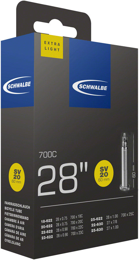 Load image into Gallery viewer, Schwalbe Extra Light Tube - 700 x 18 - 25mm 60mm Presta Valve
