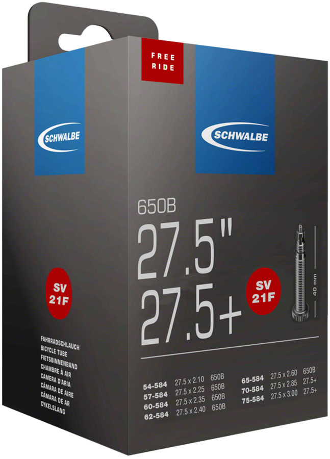 Load image into Gallery viewer, Schwalbe Freeride Tube - 27.5/27.5+ x 2.1 - 3 40mm Presta Valve
