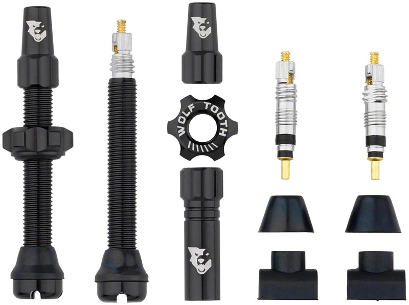 Load image into Gallery viewer, Wolf Tooth Tubeless Valve Stem Kit - 44 mm Black

