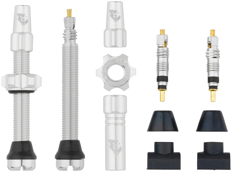 Load image into Gallery viewer, Wolf Tooth Tubeless Valve Stem Kit - 44 mm Silver
