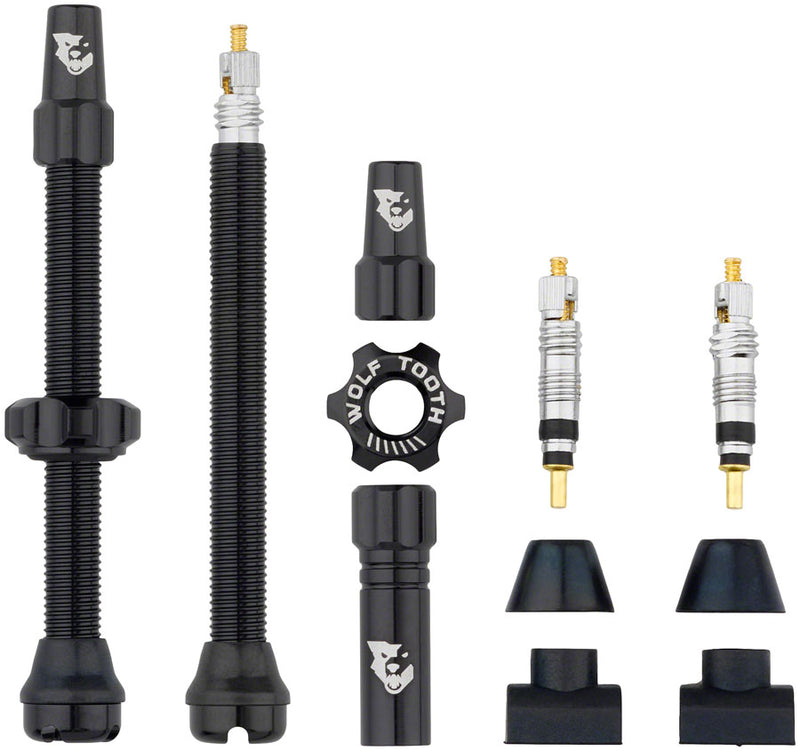 Load image into Gallery viewer, Wolf Tooth Tubeless Valve Stem Kit - 60 mm Black
