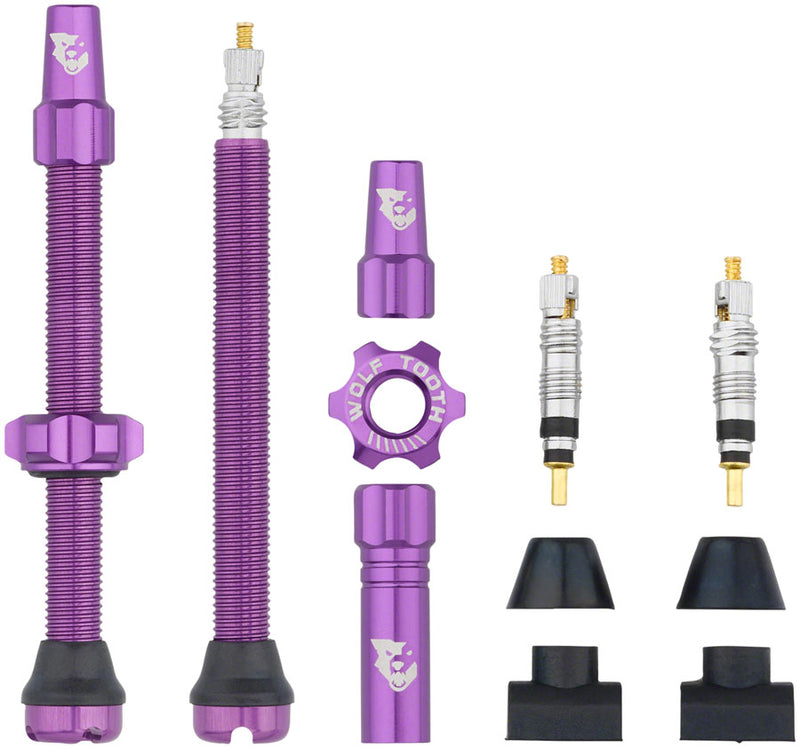 Load image into Gallery viewer, Wolf Tooth Tubeless Valve Stem Kit - 60 mm Purple
