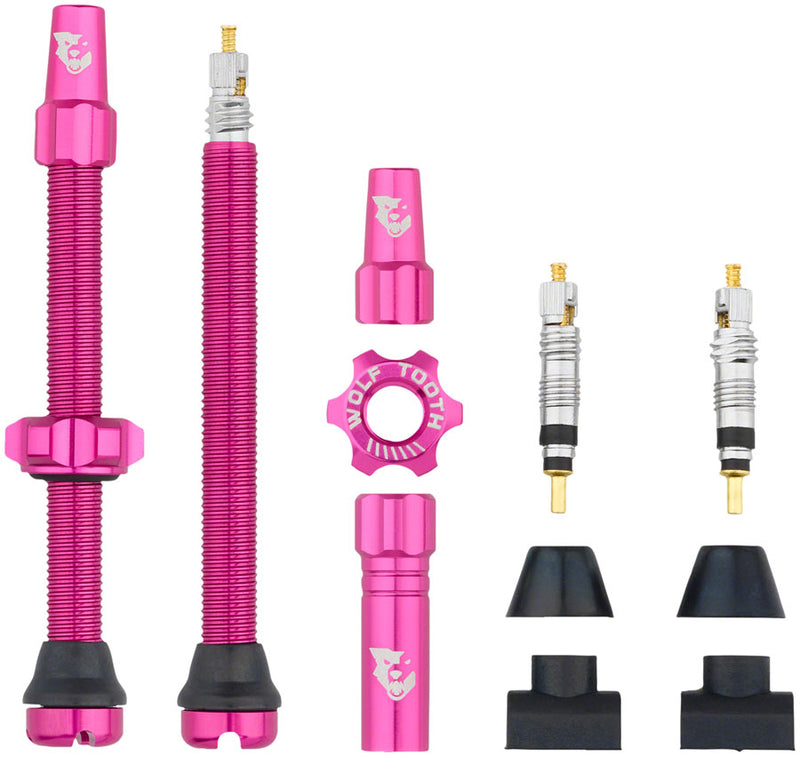 Load image into Gallery viewer, Wolf Tooth Tubeless Valve Stem Kit - 60 mm Pink
