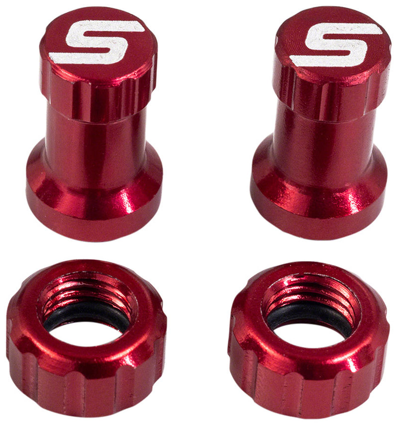 Load image into Gallery viewer, Stan's Tubeless Valve Stem Cap Color Kit - Red Pair
