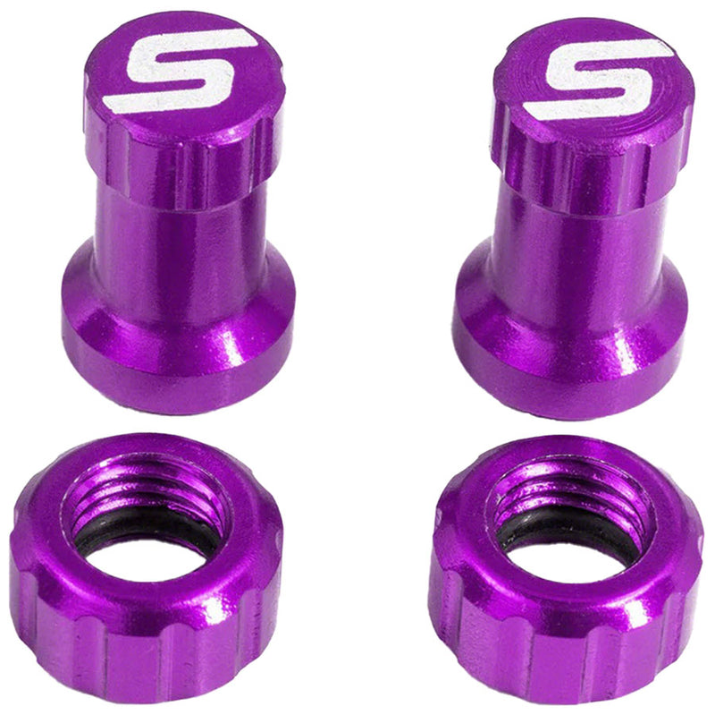 Load image into Gallery viewer, Stan's Tubeless Valve Stem Cap Color Kit - Purple Pair
