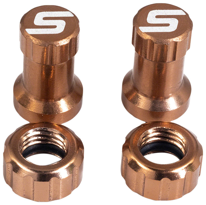 Load image into Gallery viewer, Stan's Tubeless Valve Stem Cap Color Kit - Copper Pair

