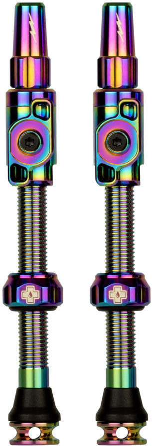 Muc-Off Big Bore Lite Tubeless Valve Stems - Large 45mm -Iridescent