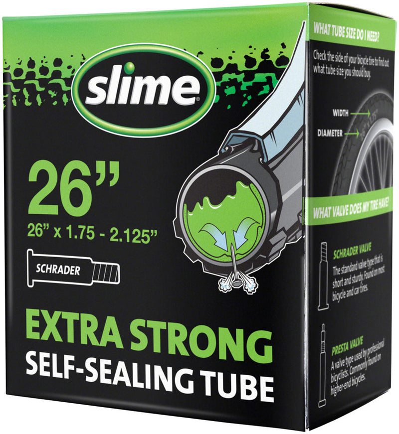 Load image into Gallery viewer, Slime Self-Sealing Tube - 26 x 1.75 - 2.125 Schrader Valve
