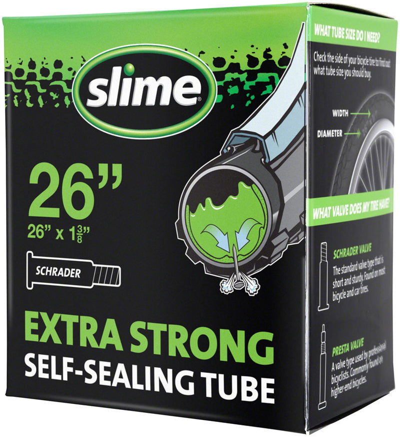 Load image into Gallery viewer, Slime Self-Sealing Tube - 26 x 1-3/8 Schrader Valve
