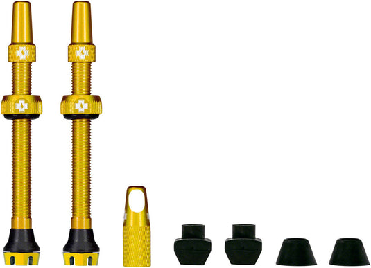 Muc-Off V2 Tubeless Valve Kit - Gold 60mm Pair