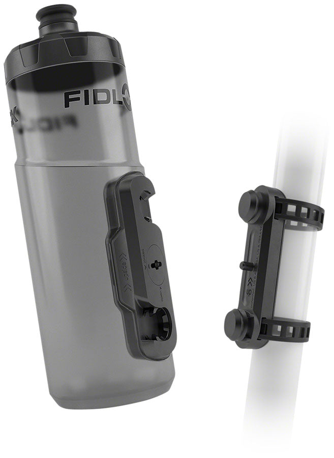 Load image into Gallery viewer, Fidlock TWIST Water Bottle Cage Set - Universal Base Mount Strap-On 600ml Smoke
