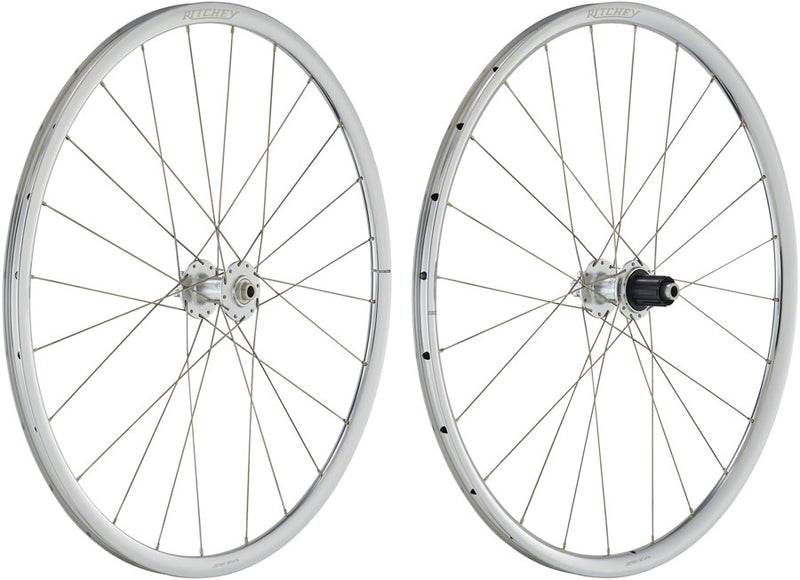 Load image into Gallery viewer, Ritchey Classic Zeta Wheelset - 700c 12 x 100mm 12 x 142mm 6-Bolt HG11 Road Silver

