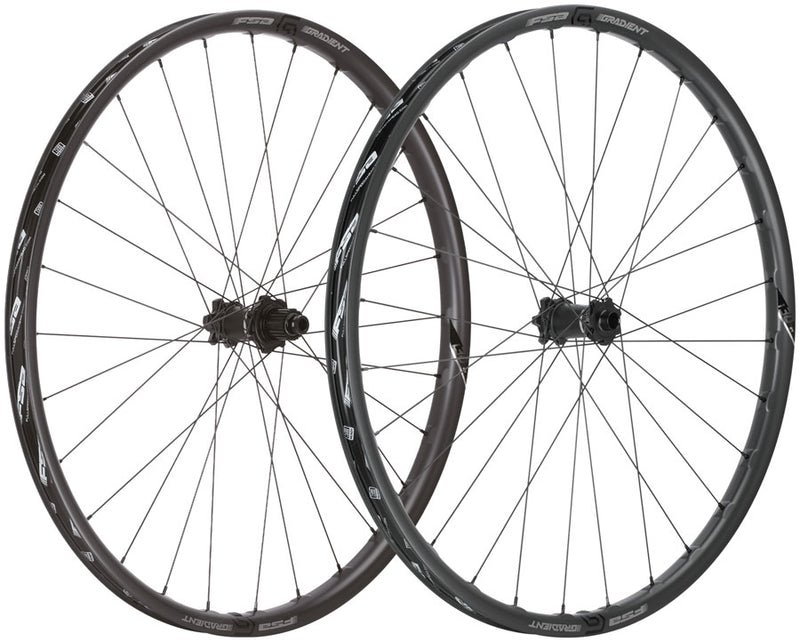 Load image into Gallery viewer, Full Speed Ahead Gradient i30 Carbon Wheelset - 29" 15 x 110mm/12 x 148mm 6-Bolt Micro Spline BLK 28H
