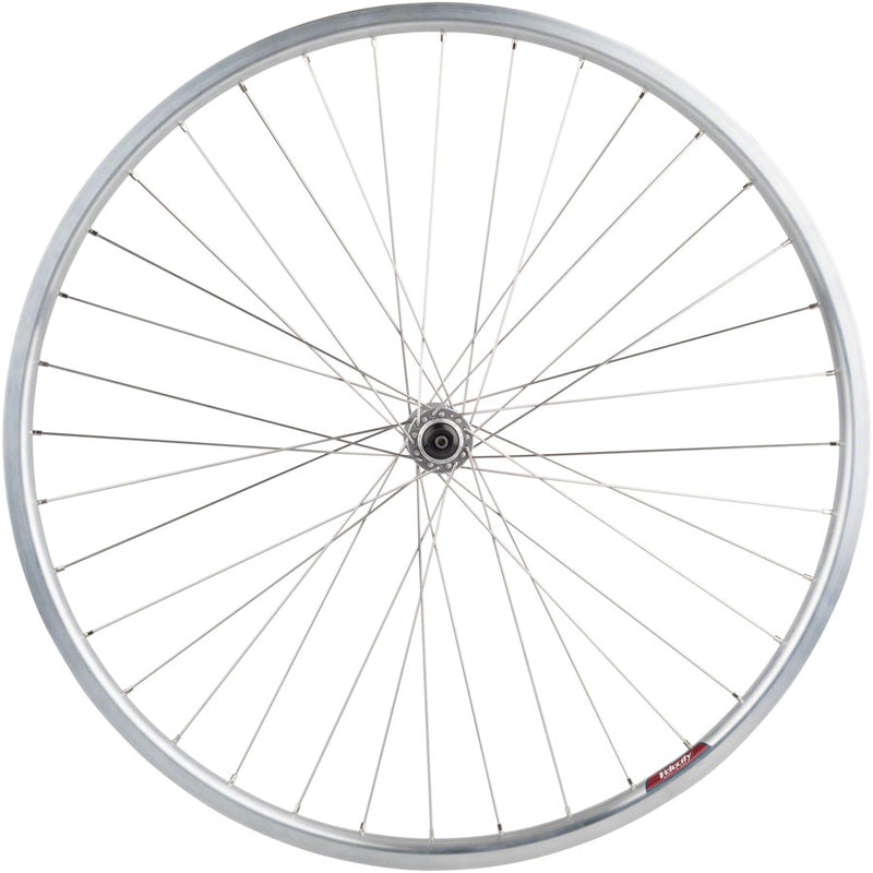 Load image into Gallery viewer, Quality Wheels Value HD Series Front Wheel - 700 QR x 100mm Rim Brake Silver Clincher 36H
