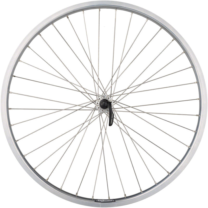 Load image into Gallery viewer, Quality Wheels Value HD Series Front Wheel - 26" QR x 100mm Rim Brake Silver Clincher 36H
