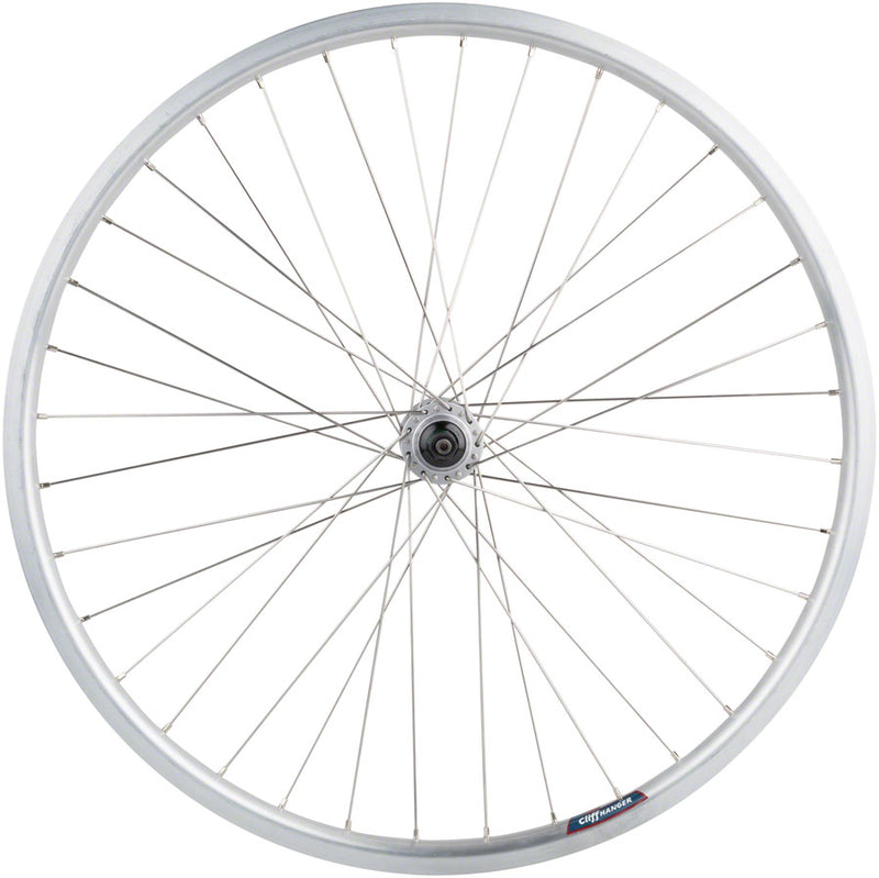 Load image into Gallery viewer, Quality Wheels Value HD Series Rear Wheel - 26" QR x 135mm Rim Brake HG 10 Silver Clincher 36H
