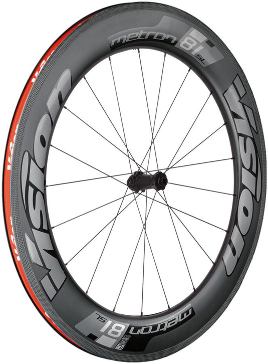 Vision Metron 81 TL Front Wheel Tubeless 700c 21H Spoke Count Disc Brake Center Lock Rotor Mount – BLK