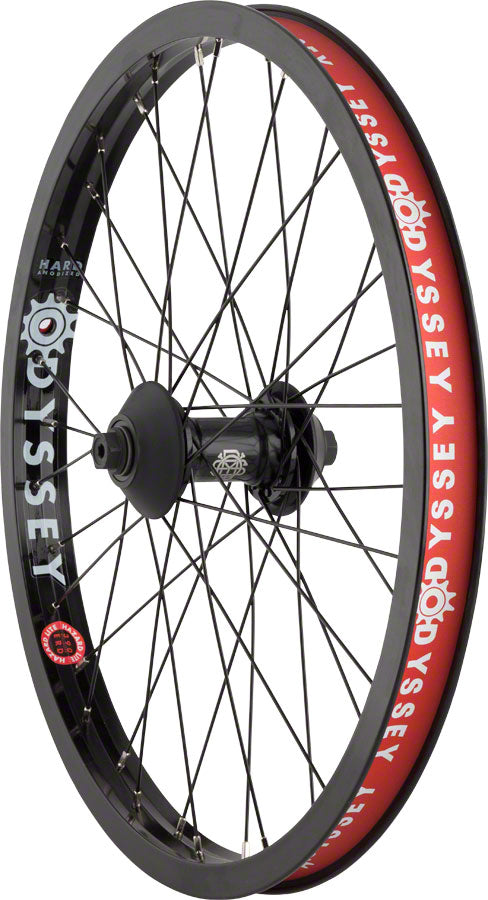 Load image into Gallery viewer, Odyssey Hazard Lite Front Wheel - 20" 3/8" x 100mm Rim Brake Hard BLK Clincher

