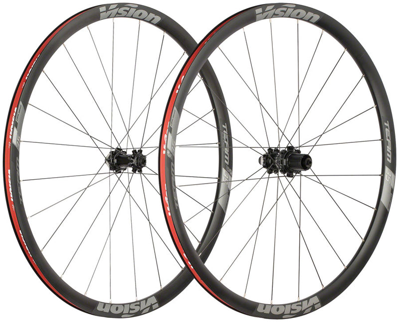 Load image into Gallery viewer, Vision Team 35 Disc Wheelset - 700c 12 x 100/142mm Center-Lock HG 11 Black
