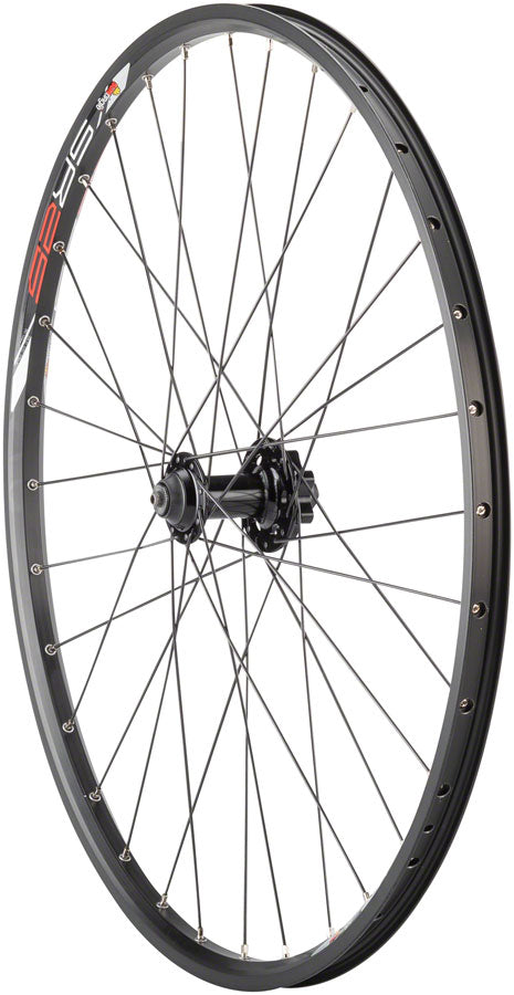 Load image into Gallery viewer, Quality Wheels Value Double Wall Series Disc Front Wheel - 26" QR x 100mm 6-Bolt BLK Clincher 32H
