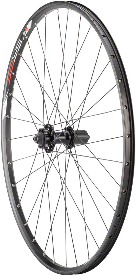 Load image into Gallery viewer, Quality Wheels Value Double Wall Series Disc Rear Wheel - 29" QR x 135mm 6-Bolt HG 10 BLK Clincher 32H
