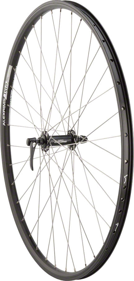 Load image into Gallery viewer, Quality Wheels Deore/DH19 Front Wheel - 700 QR x 100mm Rim Brake BLK Clincher 36H
