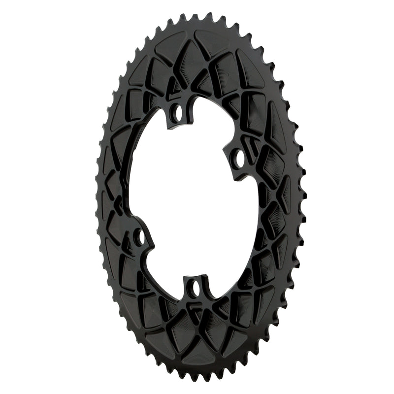 Load image into Gallery viewer, absoluteBLACK Premium Oval Road 53T Shimano 9100/8000 - Black
