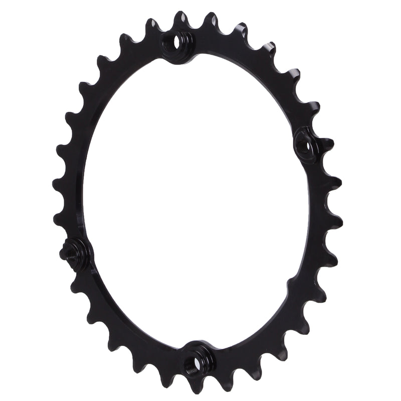 Load image into Gallery viewer, absoluteBLACK Premium Oval Subcompact Road 4x110BCD 30T - Black
