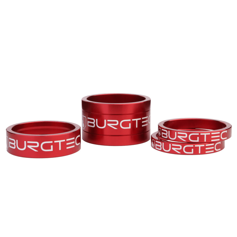 Load image into Gallery viewer, Burgtec Stem Spacer Kit Race Red 4/Count
