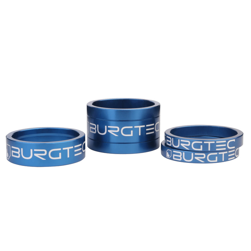 Load image into Gallery viewer, Burgtec Stem Spacer Kit Deep Blue 4/Count
