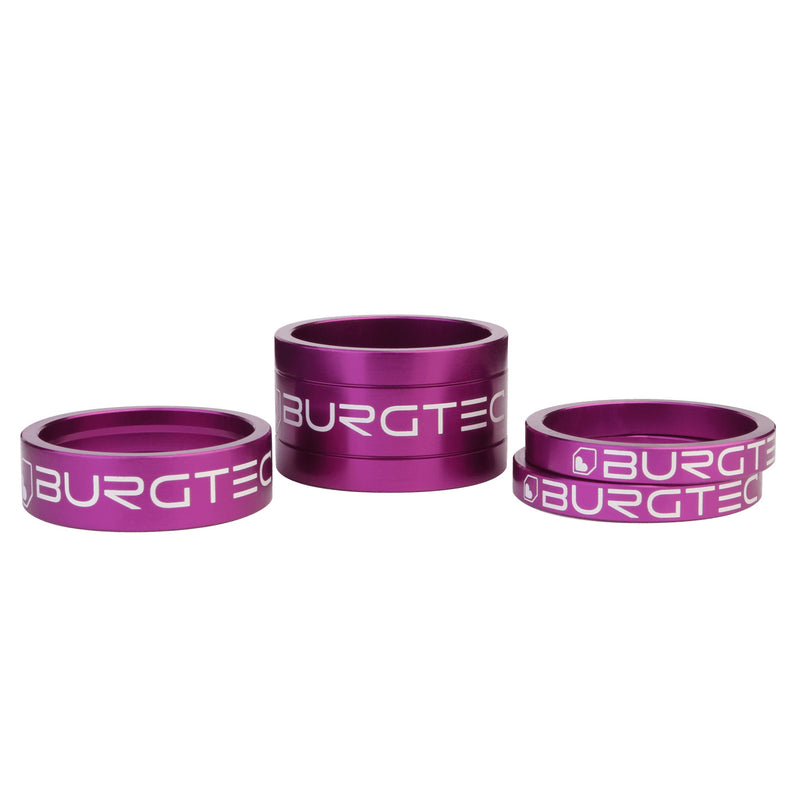 Load image into Gallery viewer, Burgtec Stem Spacer Kit Purple Rain 4/Count

