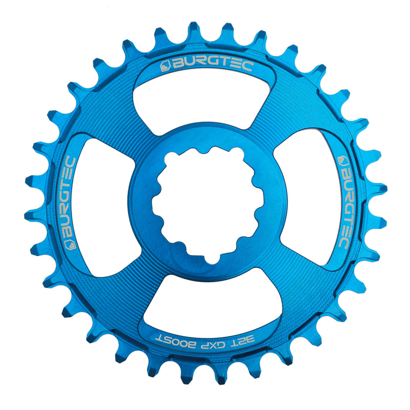 Load image into Gallery viewer, Burgtec GXP Boost 3mm Thick Thin Chainring 32T Deep Blue

