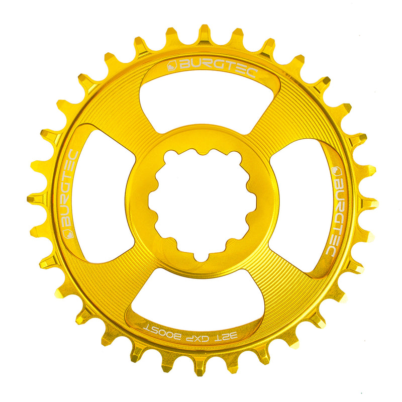 Load image into Gallery viewer, Burgtec GXP Boost 3mm Thick Thin Chainring 32T Bullion Gold
