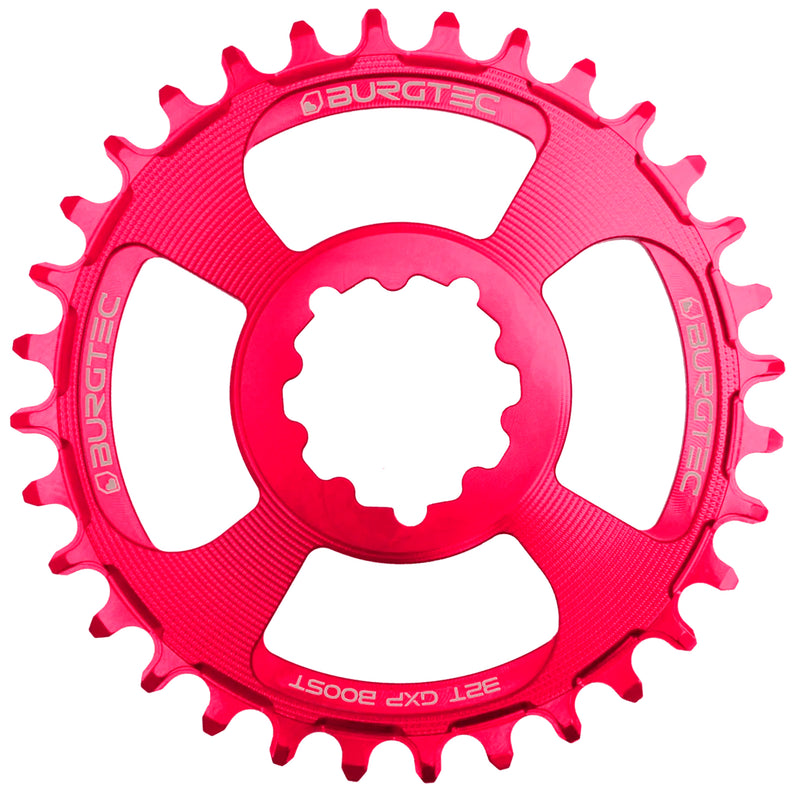 Load image into Gallery viewer, Burgtec GXP Boost 3mm Thick Thin Chainring 30T Toxic Pink
