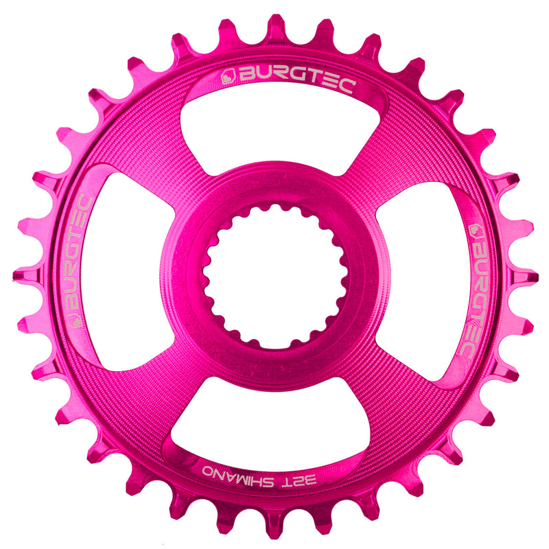 Load image into Gallery viewer, Burgtec Shimano Direct Mount Thick Thin Chainring 28T Pink
