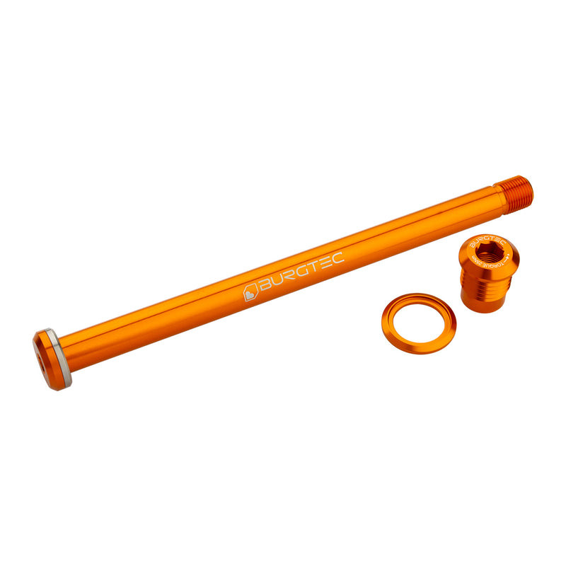 Load image into Gallery viewer, Burgtec Yeti Boost Rear Axle 12x174mm Iron Bro Orange
