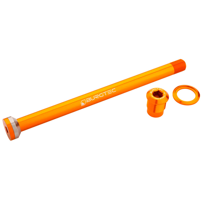 Load image into Gallery viewer, Burgtec Transition 175mm UDH Rear Axle Iron Bro Orange

