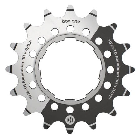 Load image into Gallery viewer, BOX Box One 3/32" CNC AL 7075 Cog Black - 16t

