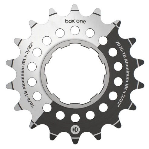Load image into Gallery viewer, BOX Box One 3/32" CNC AL 7075 Cog Black - 18t
