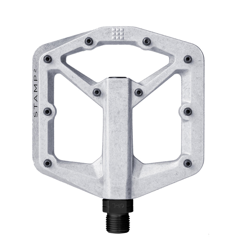 Load image into Gallery viewer, Crankbrothers Stamp 2 Small Platform Pedals Raw Silver
