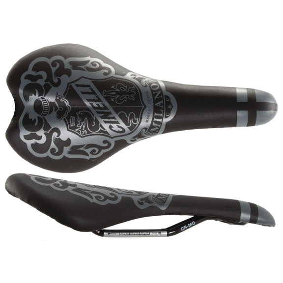 Load image into Gallery viewer, Cinelli Cavaliere Crest Saddle CrMo Rail - Black Knight
