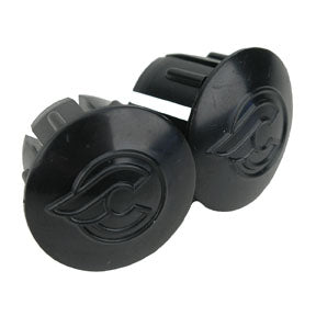 Load image into Gallery viewer, Cinelli Logo Bar End Plugs Black Pair
