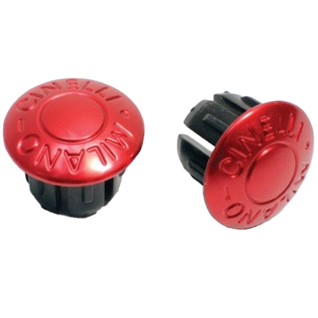 Load image into Gallery viewer, Cinelli Bar End Plugs Cinelli Milano Red Ano Pair

