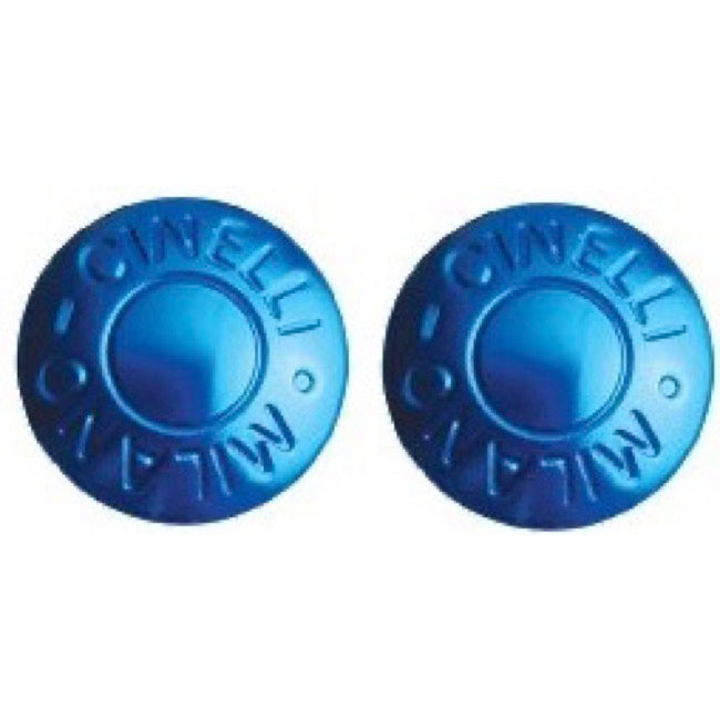 Load image into Gallery viewer, Cinelli Bar End Plugs Cinelli Milano Blue Ano Pair
