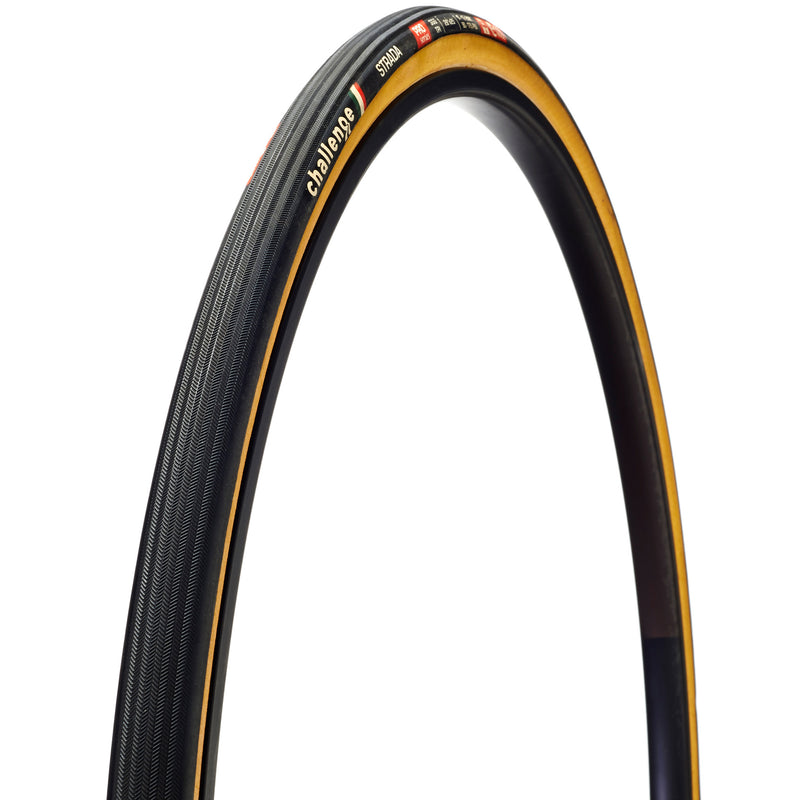 Load image into Gallery viewer, Challenge Tire Strada Pro Tubular Tire 700x25 Black/tanwall
