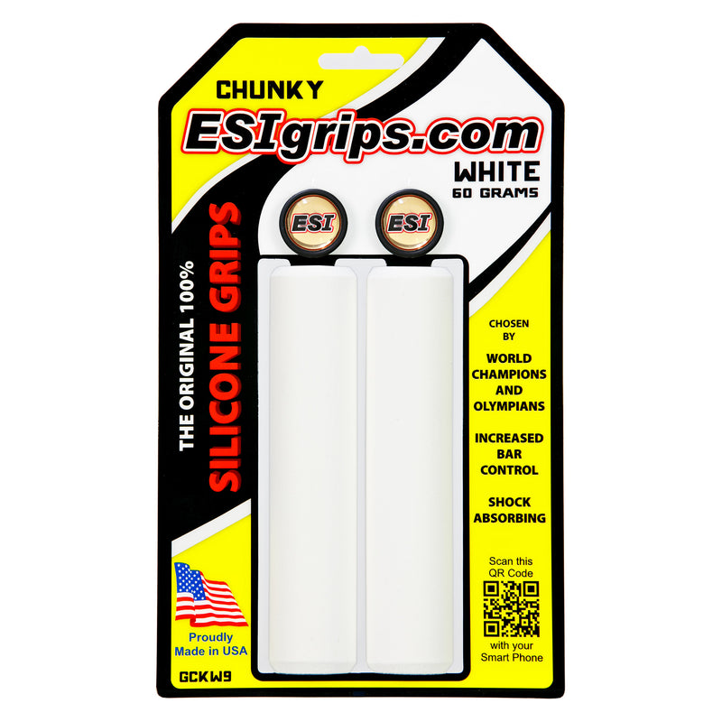 Load image into Gallery viewer, ESI grips MTB Racer'S Edge Silicone Grips White
