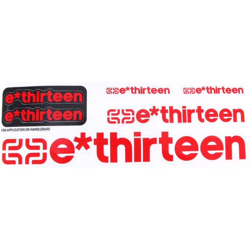 Load image into Gallery viewer, E*thirteen Race Handlebar Decal Set All'Round Red  
